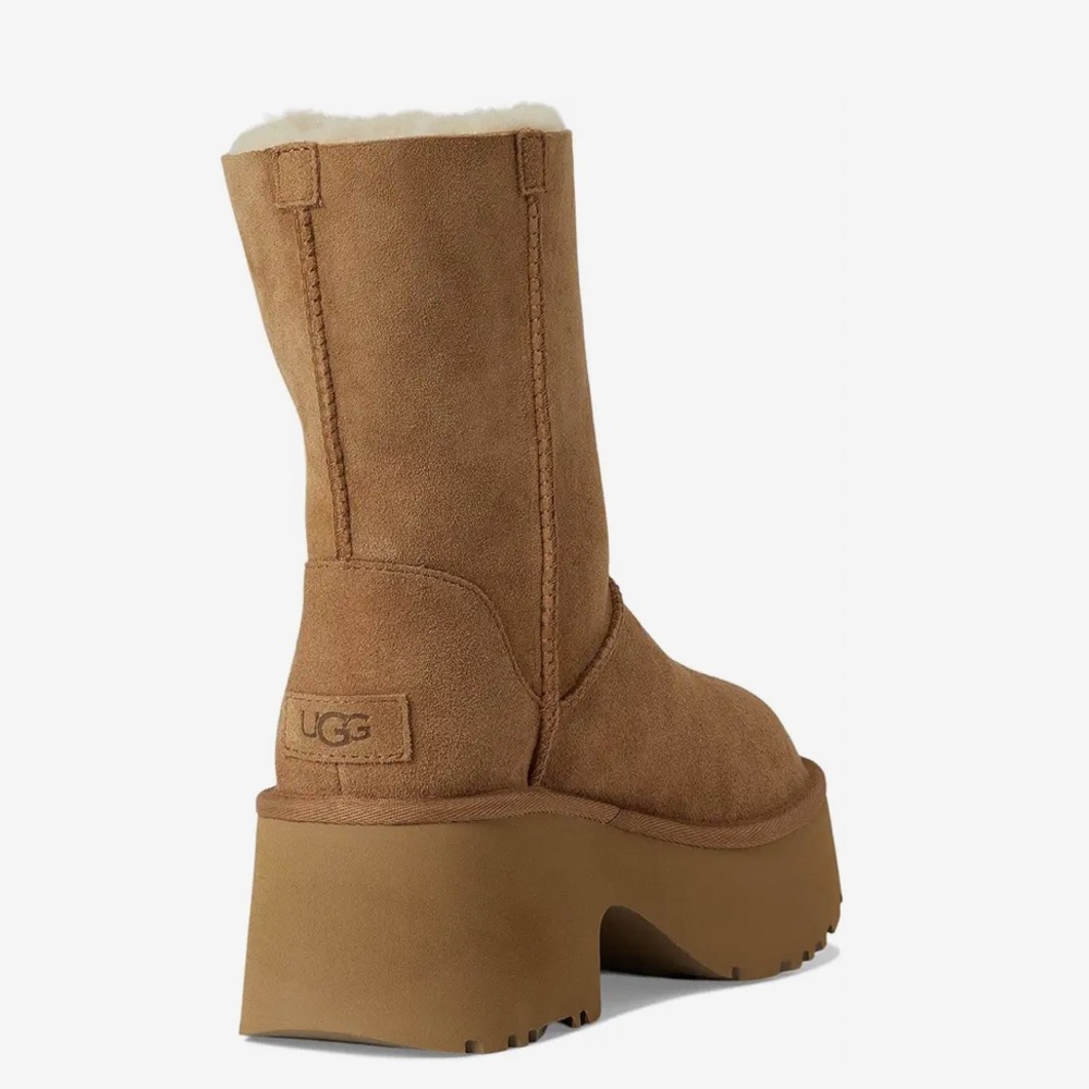 NWT UGG ESMEE Platform Heeled Boot in Chestnut - Picture 5 of 16